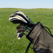 Monogramm für personalisierte schwarze und goldene golf headcover (In SItu)