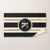 Monogramm für personalisierte schwarze und goldene handtuch (Handtuch)