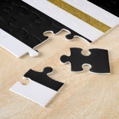 Monogramm für personalisierte schwarze und goldene puzzle (Seite)