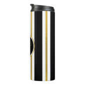 Monogramm für personalisierte schwarze und goldene thermosbecher (Nach rechts gedreht)