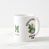 Monogramm für personalisierte Straßenfahrt Kaffeetasse (VorderseiteRechts)