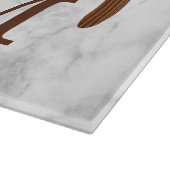 Monogramm für personalisierten Marmor und Holzfami Schneidebrett (Ecke)