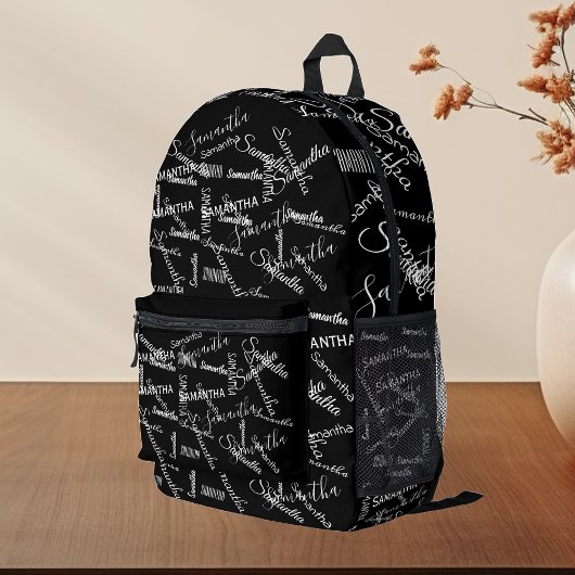 Monogramm für personalisierten Repeat-Name Bedruckter Rucksack