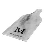 Monogramm für Personalisiertes Marmormuster Schneidebrett (Ecke)