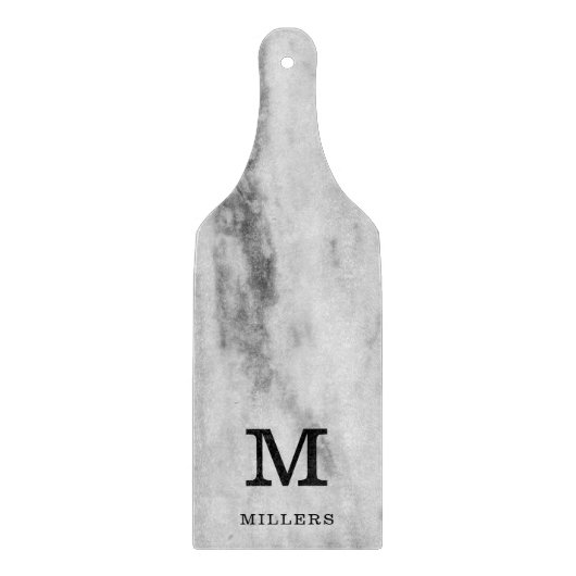 Monogramm für Personalisiertes Marmormuster Schneidebrett (Vorderseite)