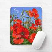Monogramm für personalisiertes Mohnfeld Mousepad (Mit Mouse)