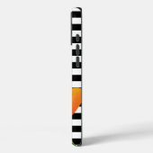 Monogramm für Poppy Chic Black Stripes Case-Mate iPhone Hülle (Rückseite / Links)