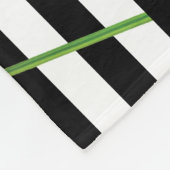 Monogramm für Poppy Chic Black Stripes Fleecedecke (Ecke)