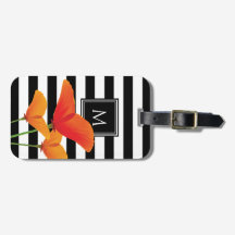 Monogramm für Poppy Chic Black Stripes