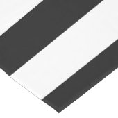 Monogramm für Poppy Chic Black Stripes Mittelgroßer Tischläufer (Ecke)