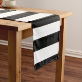 Monogramm für Poppy Chic Black Stripes Mittelgroßer Tischläufer (Beispiel)