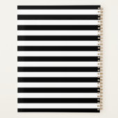 Monogramm für Poppy Chic Black Stripes Planer (Rückseite)