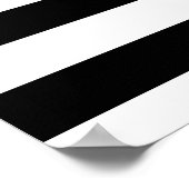 Monogramm für Poppy Chic Black Stripes Poster (Ecke)