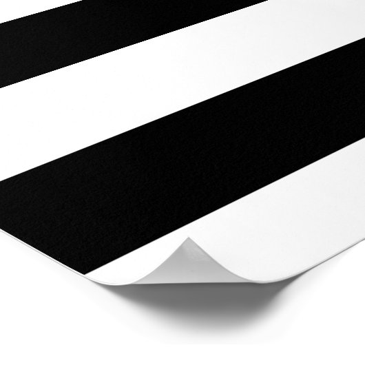 Monogramm für Poppy Chic Black Stripes Poster (Ecke)