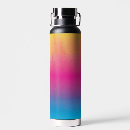 Monogramm für Regenbogenfarben Trinkflasche (Rückseite)