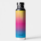 Monogramm für Regenbogenfarben Trinkflasche (Links)