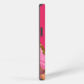 Monogramm für rosa und goldene Agate-Geode iPhone Hülle (Rechte Seite)