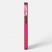 Monogramm für rosa und goldene Agate-Geode iPhone Hülle (Linke Seite)