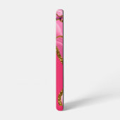 Monogramm für rosa und goldene Agate-Geode Samsung Galaxy Hülle (Linke Seite)