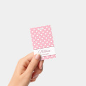 Monogramm für Rosa und Weiße Tierpfropfen Ausweis (Handheld)