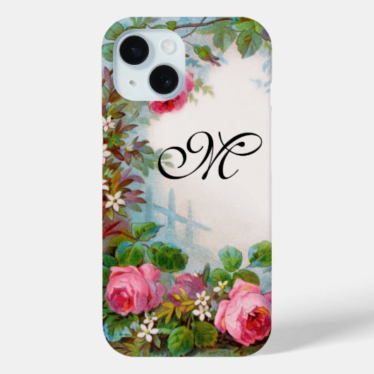 MONOGRAMM FÜR Rose UND JASMINEN Case-Mate iPhone Hülle (Rückseite)