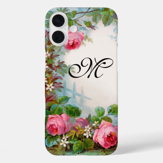 MONOGRAMM FÜR Rose UND JASMINEN Case-Mate iPhone Hülle (Rückseite)