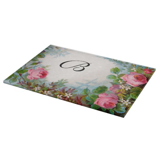 MONOGRAMM FÜR Rose UND JASMINEN Schneidebrett (Ecke)