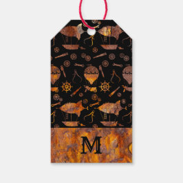 Monogramm für rostfreie Steampunkschiffen Geschenkanhänger