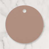 Monogramm für rustikale, warme neutrale Farben Geschenkanhänger (Rückseite)