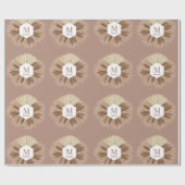 Monogramm für rustikale, warme neutrale Farben Geschenkpapier (Flach)