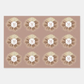 Monogramm für rustikale, warme neutrale Farben Geschenkpapier Set (Vorderseite 3)