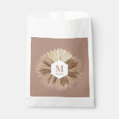 Monogramm für rustikale, warme neutrale Farben Geschenktütchen (Vorderseite)
