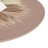 Monogramm für rustikale, warme neutrale Farben Schneidebrett (Ecke)