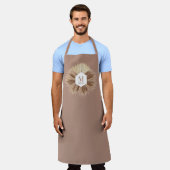 Monogramm für rustikale, warme neutrale Farben Schürze (Getragen)