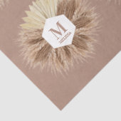 Monogramm für rustikale, warme neutrale Farben Seidenpapier (Ausschnitt)