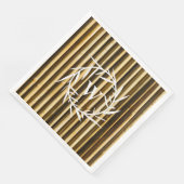 Monogramm für rustikale, warme neutrale Farben Serviette (Ecke)