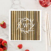 Monogramm für rustikale, warme neutrale Farben Serviette (Beispiel)