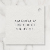 Monogramm für Schwarz-Gold-Flaschen Geschenkanhänger (Rückseite)