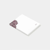Monogramm für Schwarz und Lila Post-it Klebezettel (angewinkelt)