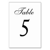 Monogramm für Schwarz und Weiß Tischnummer (Vorderseite)