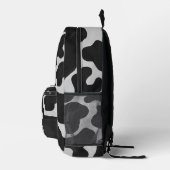 Monogramm für Schwarz-Weiß-Kuh-Muster Bedruckter Rucksack (Rechts)
