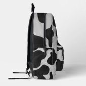Monogramm für Schwarz-Weiß-Kuh-Muster Bedruckter Rucksack (Links)