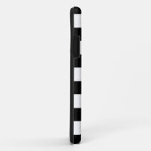 Monogramm für Schwarz-weiße Streifen Individuelle Case-Mate iPhone Hülle (Hinten/Rechts)