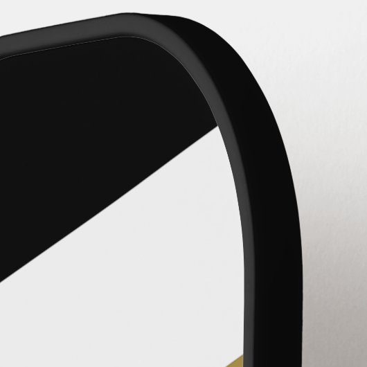 Monogramm für Schwarz-weiße Streifen Pickleball Schläger (Linke Seite)