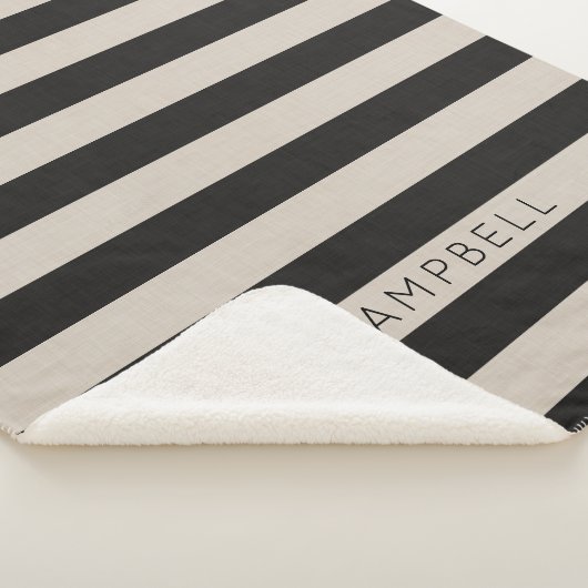 Monogramm für schwarze und Elfenbeinstreifen | Bau Sherpadecke (3/4)