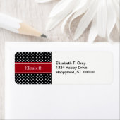 Monogramm für schwarze und weiße Polka-Punkte Cran (Insitu)