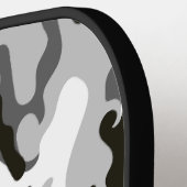 Monogramm für Schwarzweiß-Camouflage Pickleball Schläger (Linke Seite)