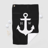 Monogramm für Schwarzweiß Golfhandtuch (Insitu)