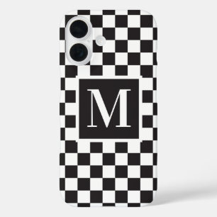 Monogramm für Schwarzweiß-Karton iPhone 16 Hülle