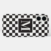 Monogramm für Schwarzweiß-Karton Case-Mate iPhone Hülle (Rückseite (Horizontal))